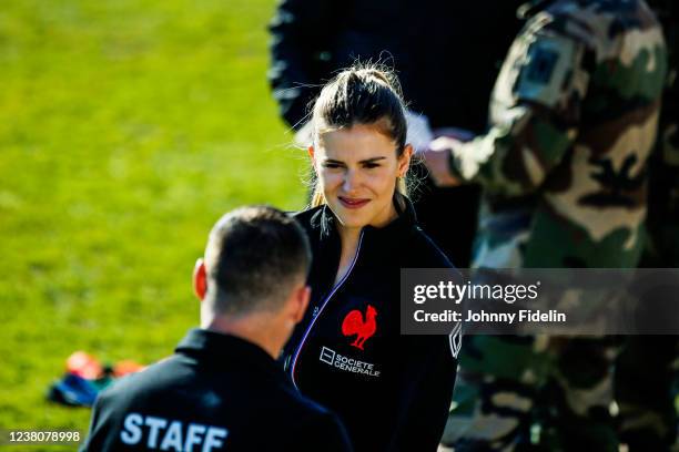 Florence MULLIE, Dietician / Nutritionist of France during the training of France on January 29, 2022 in Aubagne, France.