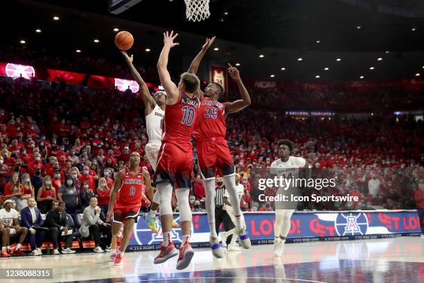 Arizona State University Sun Devils guard DJ Home shoots the ball during a basketball game between the Arizona State Sun Devils and the Arizona...