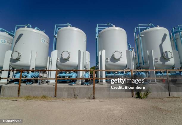 Hydrogen peroxide removal tanks for the treatment of groundwater at the North Hollywood West Wellhead Treatment Facility in Los Angeles, California,...