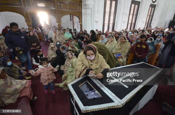 Funeral service at the All-Saints Church of Christian priest, Father William Siraj who was shot dead on his way home after Sunday mass. Pakistani...