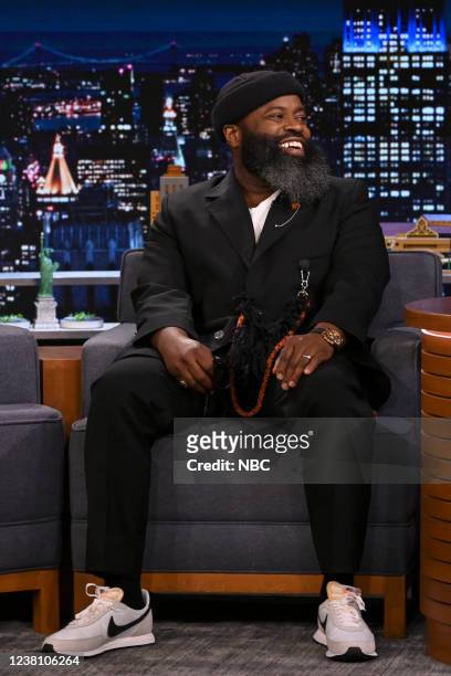 Episode 1595 -- Pictured: Musician Tariq Black Thought Trotter during an interview on Monday, January 31, 2022 --