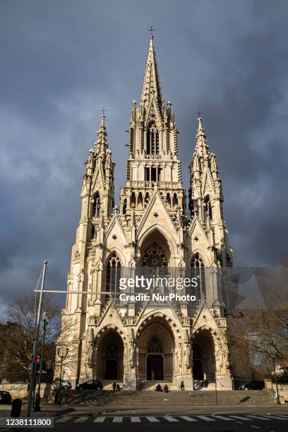 The Church of Our Lady of Laeken, known in French as Église Notre-Dame de Laeken, a neo-Gothic architectural style Roman Catholic church in Laeken,...