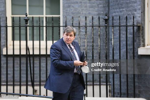 Minister of State Kit Malthouse leaves Downing Street after attending the weekly cabinet meeting in London, United Kingdom on February 01, 2022.