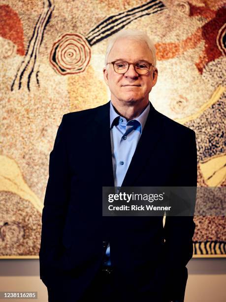 Actor Steve Martin is photographed at the Gagosian Gallery for The Washington Post on May 10, 2019 in New York, New York.