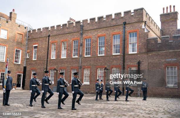 The Queens Colour Squadron, who feature in the Guinness Book of Records having completed over 2 000 foot and rifle drill movements in 23 hours and 55...