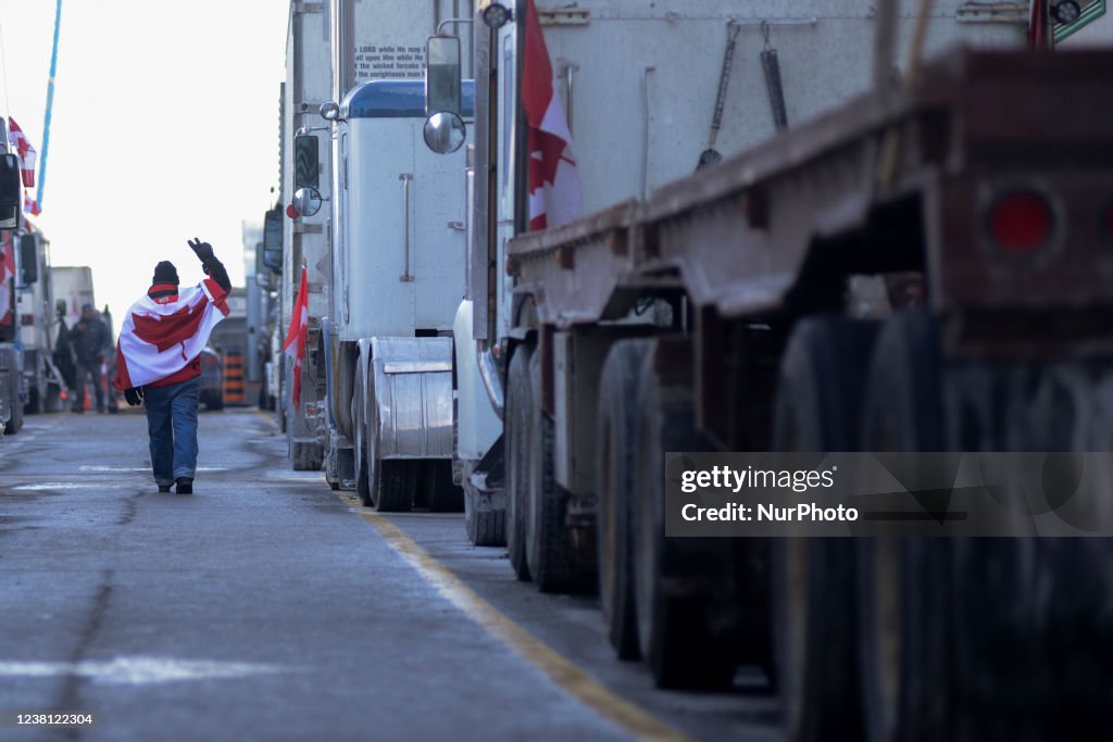 4th Day Of Trucker's Protest At Parliament Hill