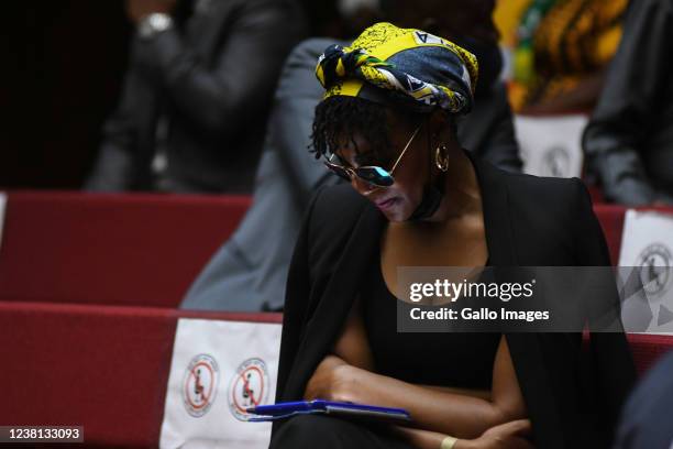 Duduzile Zuma at the Pietermaritzburg High Court on January 31, 2022 in Pietermaritzburg, South Africa. It is reported that Zuma wants to be able to...