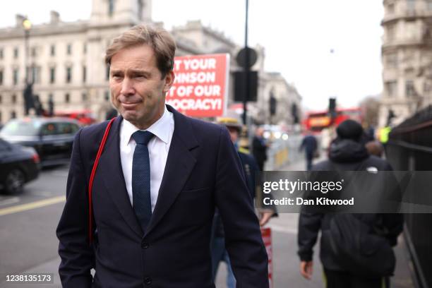 Conservative MP, Tobias Ellwood, walks through Westminster on February 2, 2022 in London, England. The former minister and current Defence Committee...