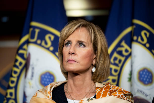 Rep. Claudia Tenney, R-N.Y., participates in the House Republicans news conference following the House Republican Conference meeting in the Capitol...