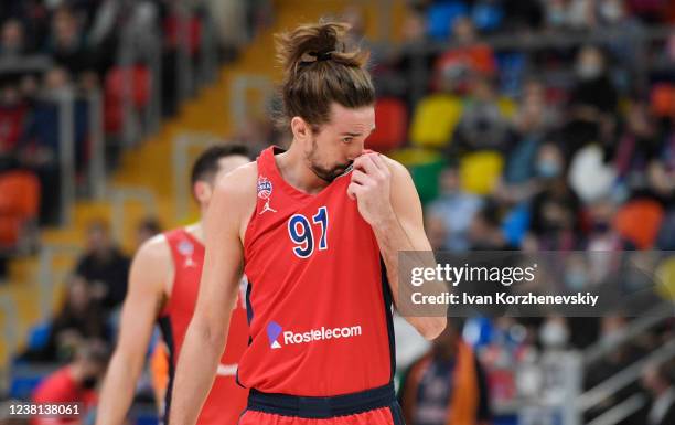 Alexey Shved, #91 of CSKA Moscow in action during the Turkish Airlines EuroLeague Regular Season Round 24 match between CSKA Moscow and Anadolu Efes...