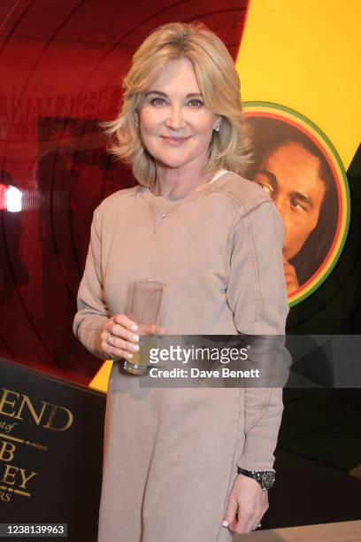 Anthea Turner attends the grand opening of new exhibition "Bob Marley: One Love Experience" at The Saatchi Gallery on February 2, 2022 in London,...