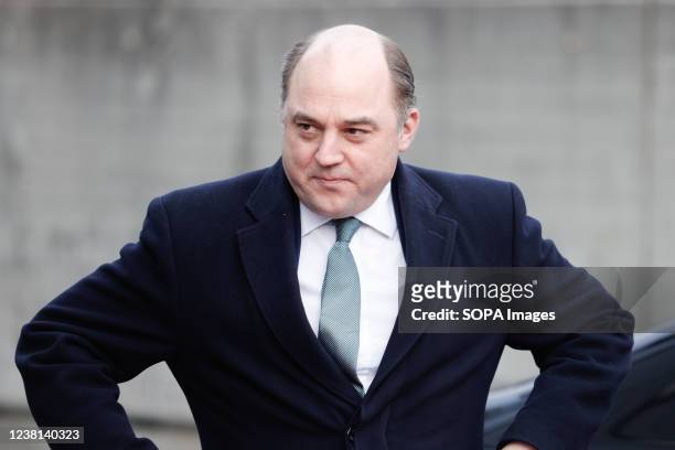 The UK Secretary of State for Defence, Ben Wallace arrives at the ministry of defence for talks with Slovenian defence minister Matej Tonin. The two...