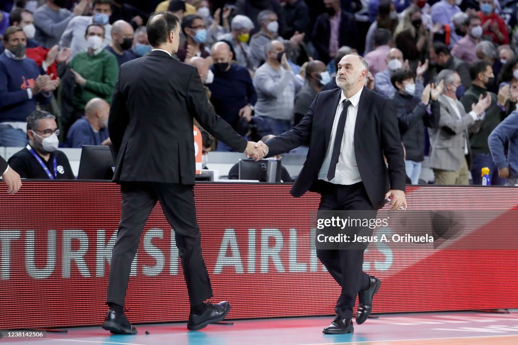 Pablo Laso, Head Coach of Real Madrid and Bartzokas, Head