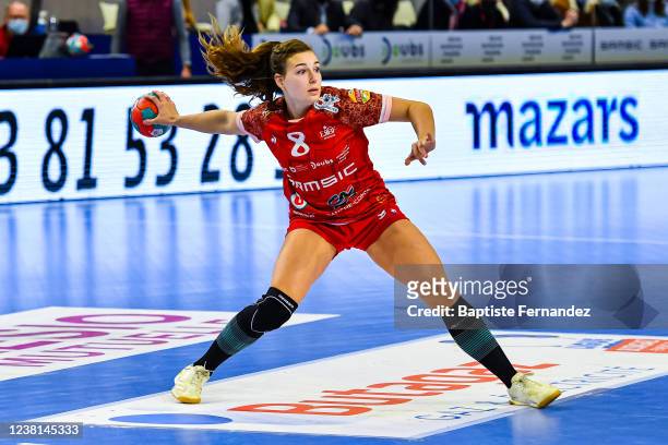 Clarisse MAIROT of Besancon during the French Ligue Butagaz Energie womens handball match between Besancon and Metz on February 2, 2022 in Besancon,...