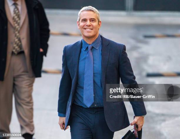 Andy Cohen is seen at "Jimmy Kimmel Live" on February 02, 2022 in Los Angeles, California.