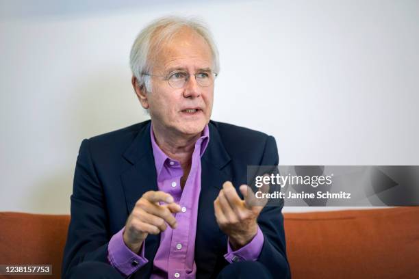 Harald Schmidt, cabaret artist, actor, moderator and entertainer, pictured during an interview on June 09, 2021 in Berlin, Germany.