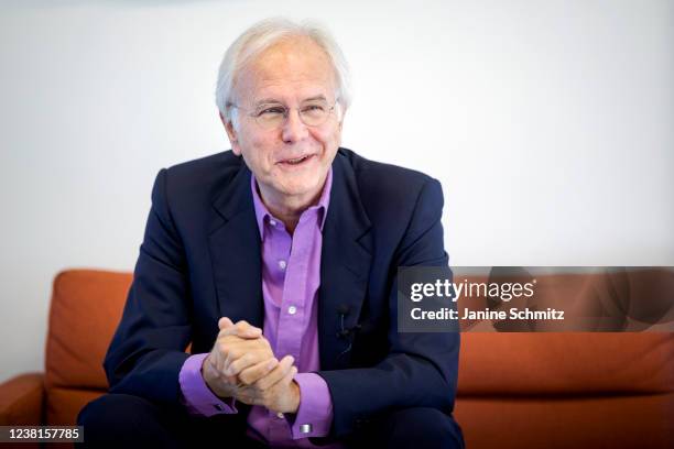 Harald Schmidt, cabaret artist, actor, moderator and entertainer, pictured during an interview on June 09, 2021 in Berlin, Germany.