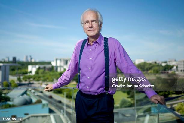 Harald Schmidt, cabaret artist, actor, moderator and entertainer, poses for a photo during a portrait session on June 09, 2021 in Berlin, Germany.