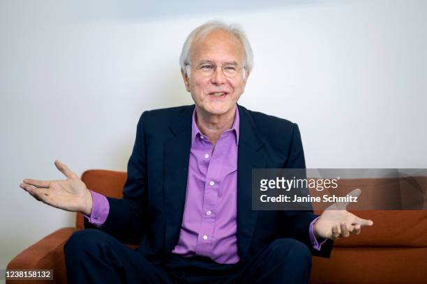 Harald Schmidt, cabaret artist, actor, moderator and entertainer, pictured during an interview on June 09, 2021 in Berlin, Germany.