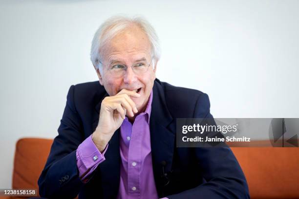 Harald Schmidt, cabaret artist, actor, moderator and entertainer, pictured during an interview on June 09, 2021 in Berlin, Germany.