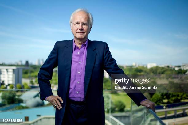 Harald Schmidt, cabaret artist, actor, moderator and entertainer, poses for a photo during a portrait session on June 09, 2021 in Berlin, Germany.