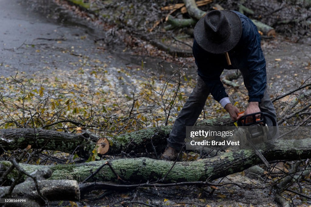 Large Winter Storm Brings Ice And Snow To Large Swath Of Southern States Up Through Northeast