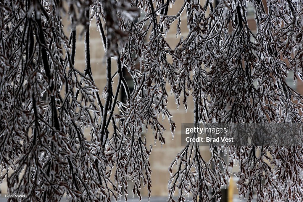 Large Winter Storm Brings Ice And Snow To Large Swath Of Southern States Up Through Northeast