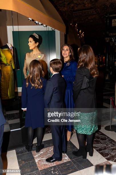 Crown Princess Mary of Denmark together with Crown Prince Frederik and the twins, Prince Vincent and Princess Josephine and their older sister,...