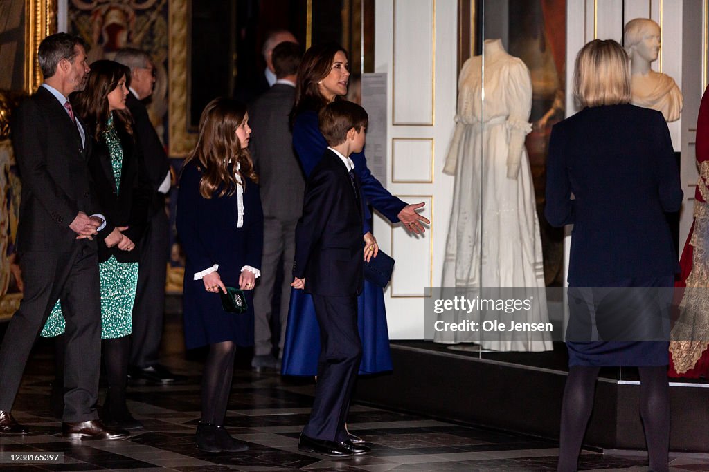 Crown Princess Mary Of Denmark Opens Exhibition "Crown Princess Mary 1972 - 2022" In Frederiksborg