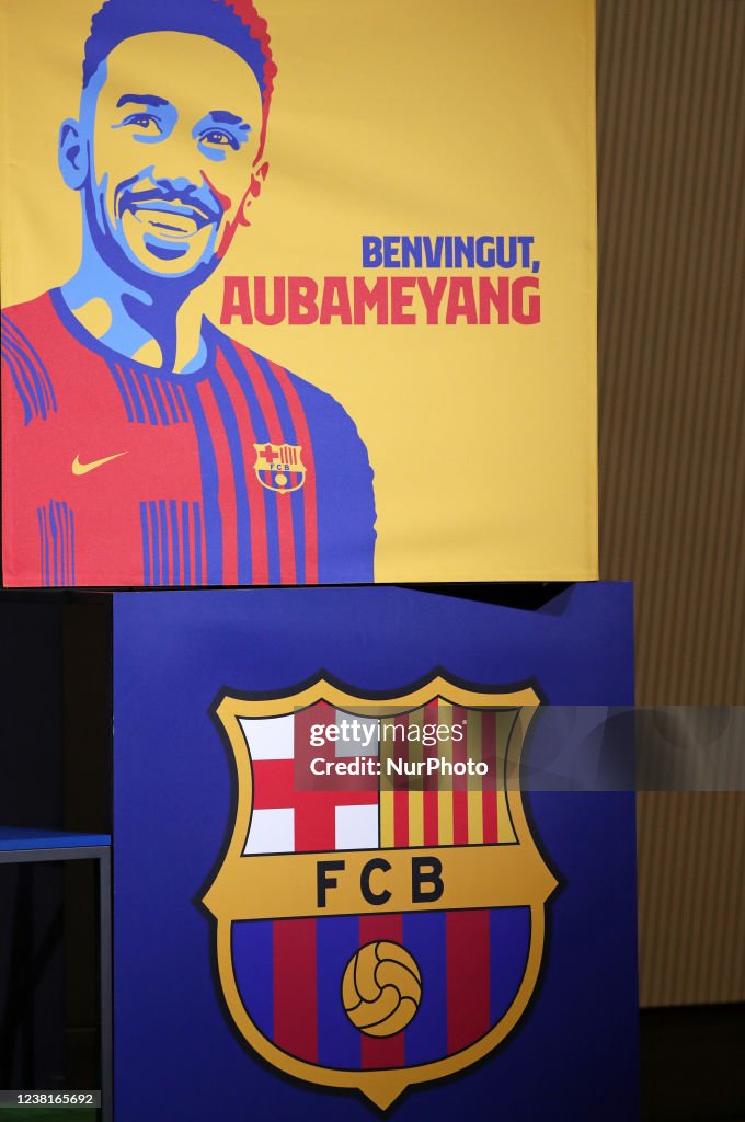 FC Barcelona Present New Signing Pierre-Emerick Aubameyang