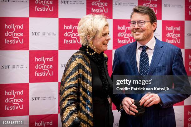 Prince Constantijn of The Netherlands and Princess Laurentien of The Netherlands attend the opening of the Holland Dance Festival in theater Amare on...