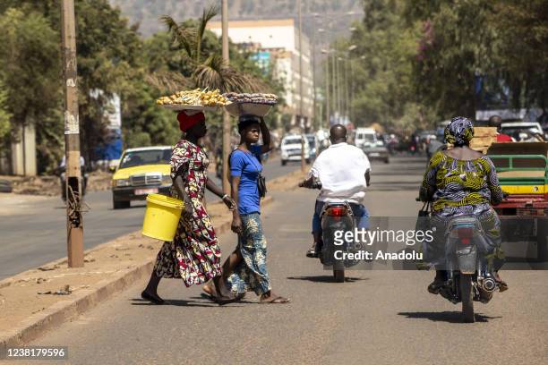 View from daily life in capital Bamako, Mali on February 3, 2022. The Economic Community of West African States placed sanctions on Mali as a result...