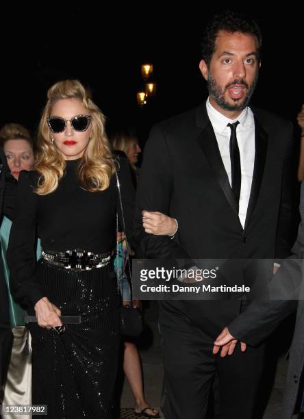 Madonna and manager ÃGuy Oseary attends the 2011 GUCCI award for women in cinema at Hotel Cipriani on September 2, 2011 in Venice, Italy.