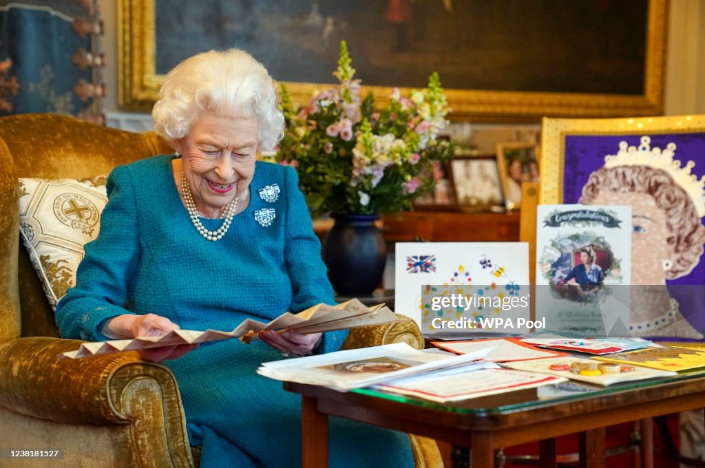 Queen Elizabeth II Views Commemorative Platinum Jubilee Items