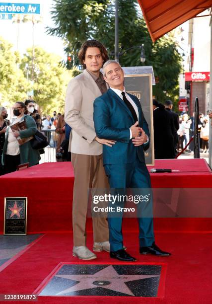 Andy Cohen honored with a Star on the Hollywood Walk of Fame -- Pictured: John Mayer, Andy Cohen --
