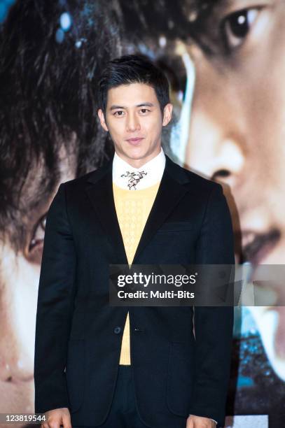 Ko Soo attends the "Cho Neung Ryeok Ja" Press Conference at Megabox on November 3, 2010 in Seoul, South Korea.