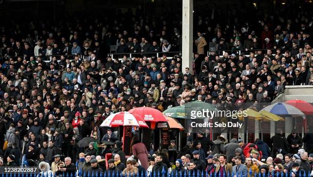 Dublin , Ireland - 5 February 2022; A view of the crowd before the Nathaniel Lacy & Partners Solicitors Novice Hurdle during day one of the Dublin...