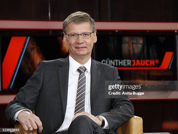 Presenter Guenther Jauch presents his new talk show "Guenther Jauch" on September 5, 2011 in Berlin, Germany.