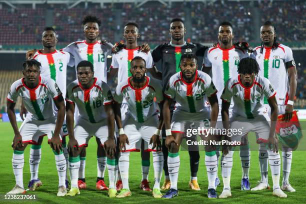 Photo Group for Burkina Faso team during the 2021 Africa Cup of Nations AFCON Finals 3rd Place Play Off between Burkina Faso and Cameroon at Ahmadou...