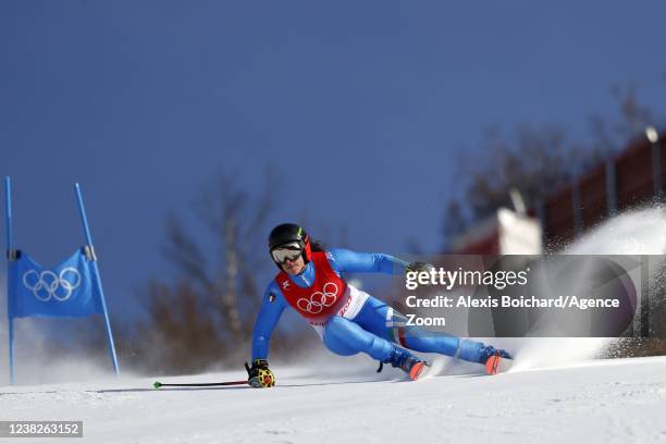 Federica Brignone of Team Italy wins the silver medal during the Olympic Games 2022, Women's Giant Slalom on February 7, 2022 in Yanqing China.