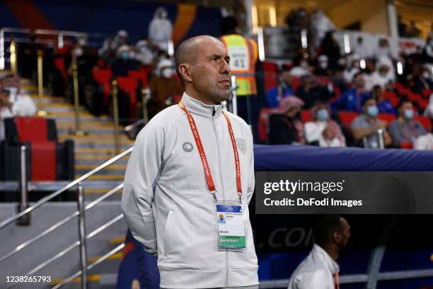 Head coach Leonardo Jardimof Al Hilal SC looks on during the FIFA Club World Cup UAE 2021 2nd Round match between Al Hilal and Al Jazira at Mohammed...