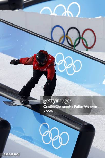 Mark Mcmorris of Team Canada wins the silver medal during the Olympic Games 2022, Men's Snowboard Slopestyle on February 7, 2022 in Zhangjiakou China.