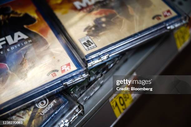 Take-Two Interactive video games for Playstation consoles for sale at a store in Louisville, Kentucky, U.S., on Sunday, Feb. 6, 2022. Take Two...
