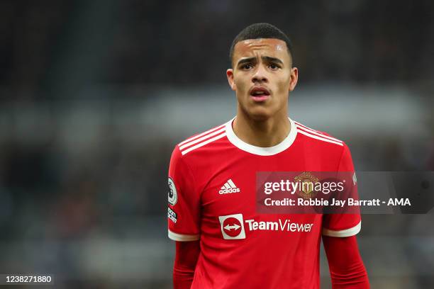 Mason Greenwood of Manchester United during the Premier League match between Newcastle United and Manchester United at St. James Park on December 27,...