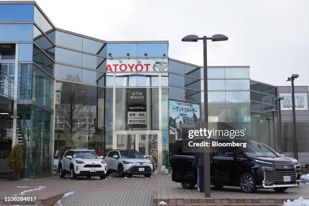 Toyota Motor Corp. Dealership in Sendai, Miyagi Prefecture, Japan, on Friday, Feb. 5, 2022. Revenue estimates for Toyota Motor are less bearish than...