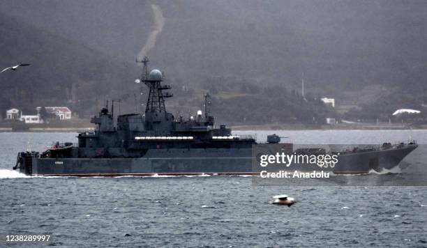 Russia frigate "Minsk", bow numbered 127 with a length of 112 meters, "Kaliningrad" bow numbered 102 with a length of 120 meters and "Korolev" bow...