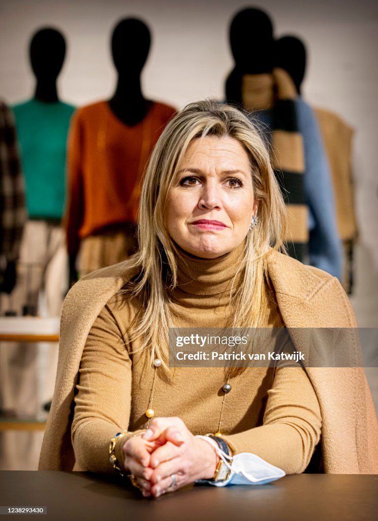 Queen Maxima Of The Netherlands Visits By-Bar In Breda