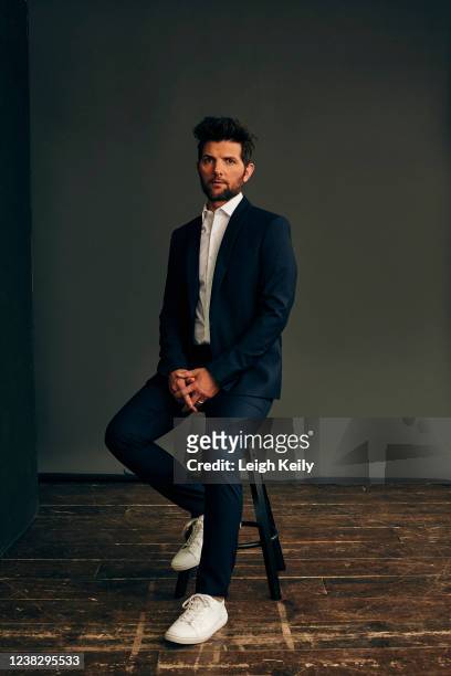 Actor Adam Scott poses for JON Magazine on May 15, 2019 in Los Angeles, California.