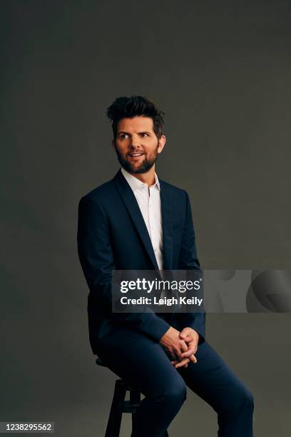 Actor Adam Scott poses for JON Magazine on May 15, 2019 in Los Angeles, California.