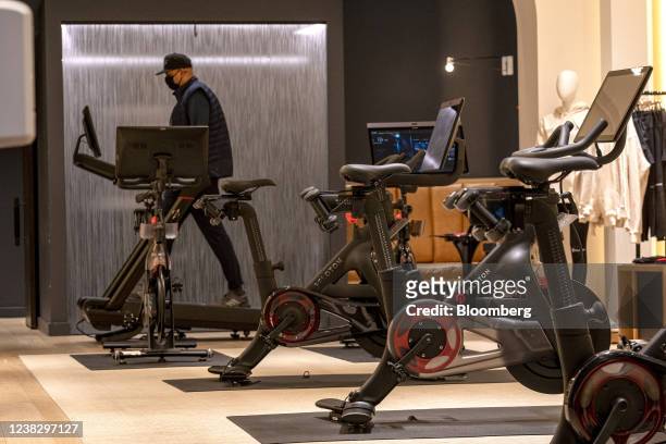 Peloton store in Walnut Creek, California, U.S., on Monday, Feb. 7, 2022. Peloton Interactive Inc. Is scheduled to release earnings figures on...